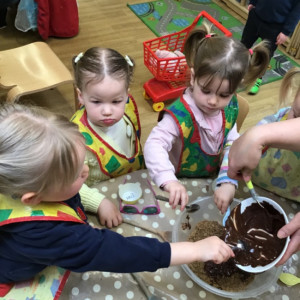 Children cooking