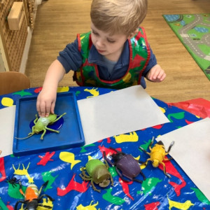 Child painting