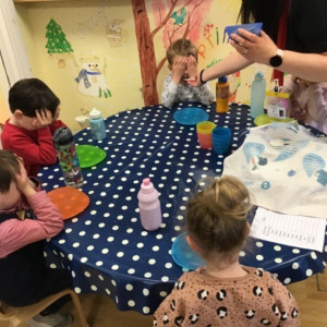 Children trying food