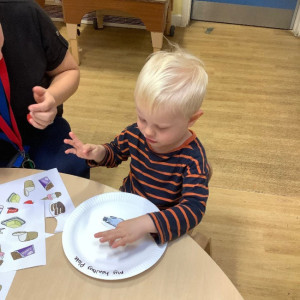 Child doing crafts