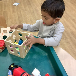 The child playing 