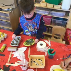 Child painting