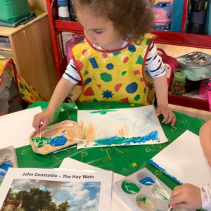 Children doing crafts