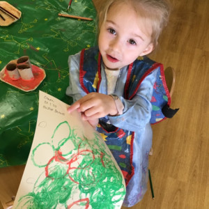 Child doing crafts