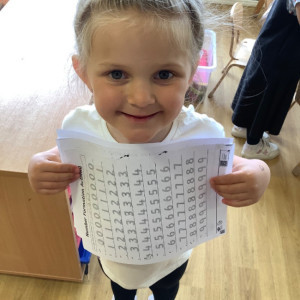 A child sharing your hard work. 
