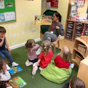 Children listening to a story
