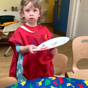 Child painting