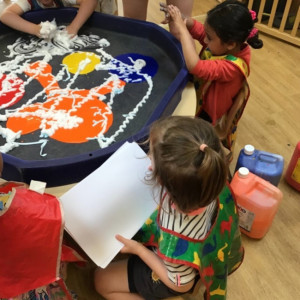 Children painting