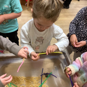 Child doing crafts