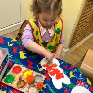 Child painting