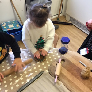 Child doing crafts