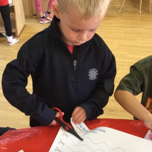 Children cutting