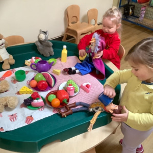 Children doing crafts