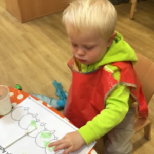Children doing crafts