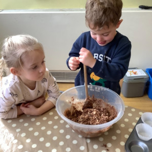 Children baking