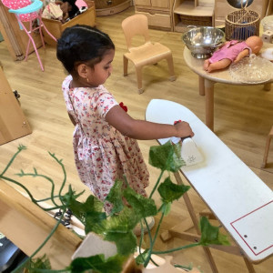 A girl playing