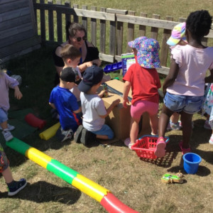 Children playing outside