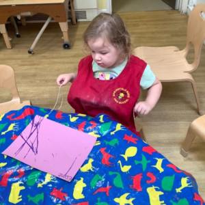 Child painting