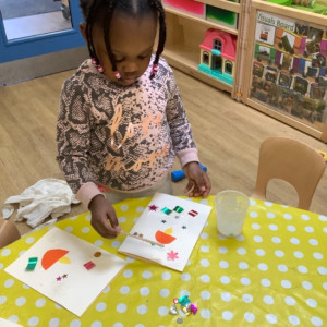 Children doing crafts