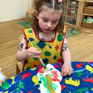 Child painting