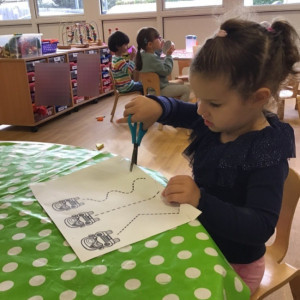A child painting 