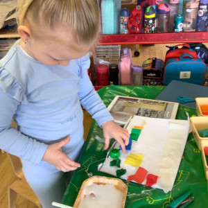 Children doing crafts