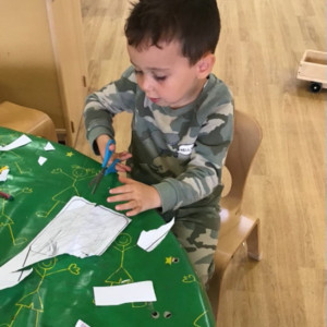Children doing crafts