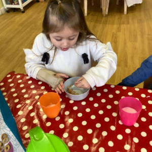 Children doing crafts