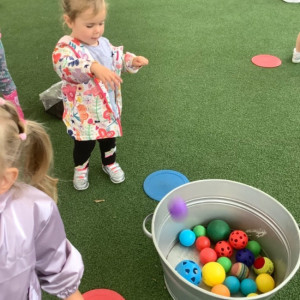Children playing with balls