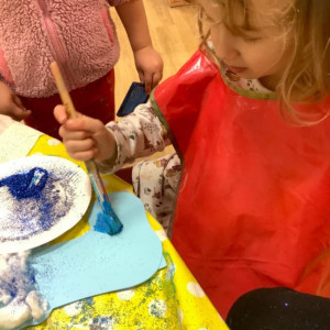 Child doing crafts