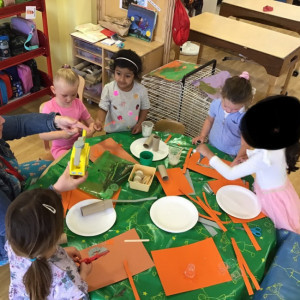 Child undertaking crafts
