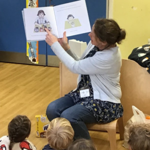 Children being read a story