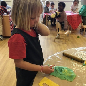 A child playing. 