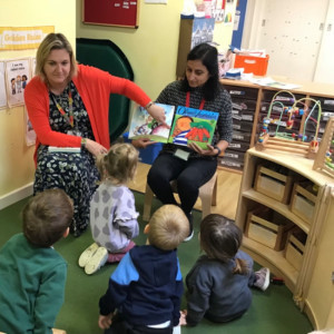 Reading to the children