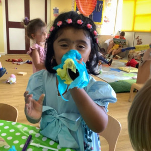 A child with a craft 