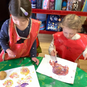 Child doing crafts