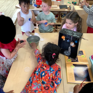 Child doing crafts