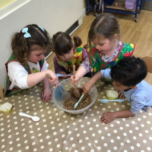 Children cooking