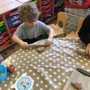 Child doing crafts