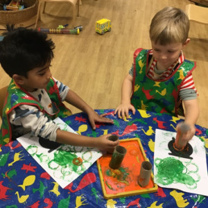 Children painting