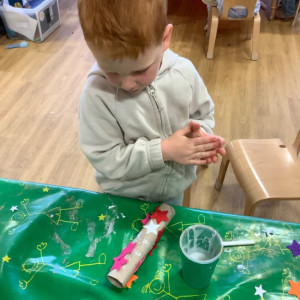 Children doing crafts