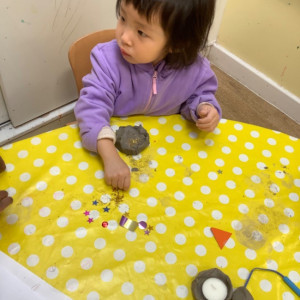 Children doing crafts