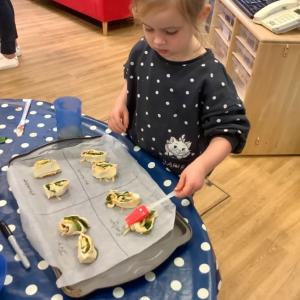 Making pizza