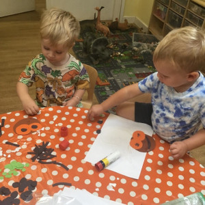 Child doing crafts