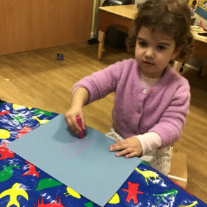 A Child painting