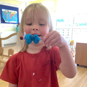 Child with a craft bug