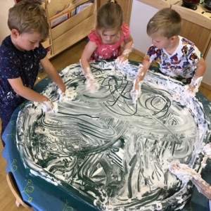 Children painting