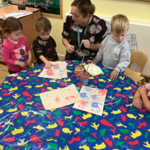 Children painting