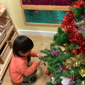 Decorating Christmas trees