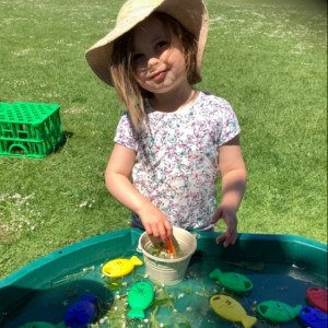 Child playing outside